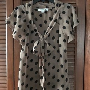 polka dot blouse